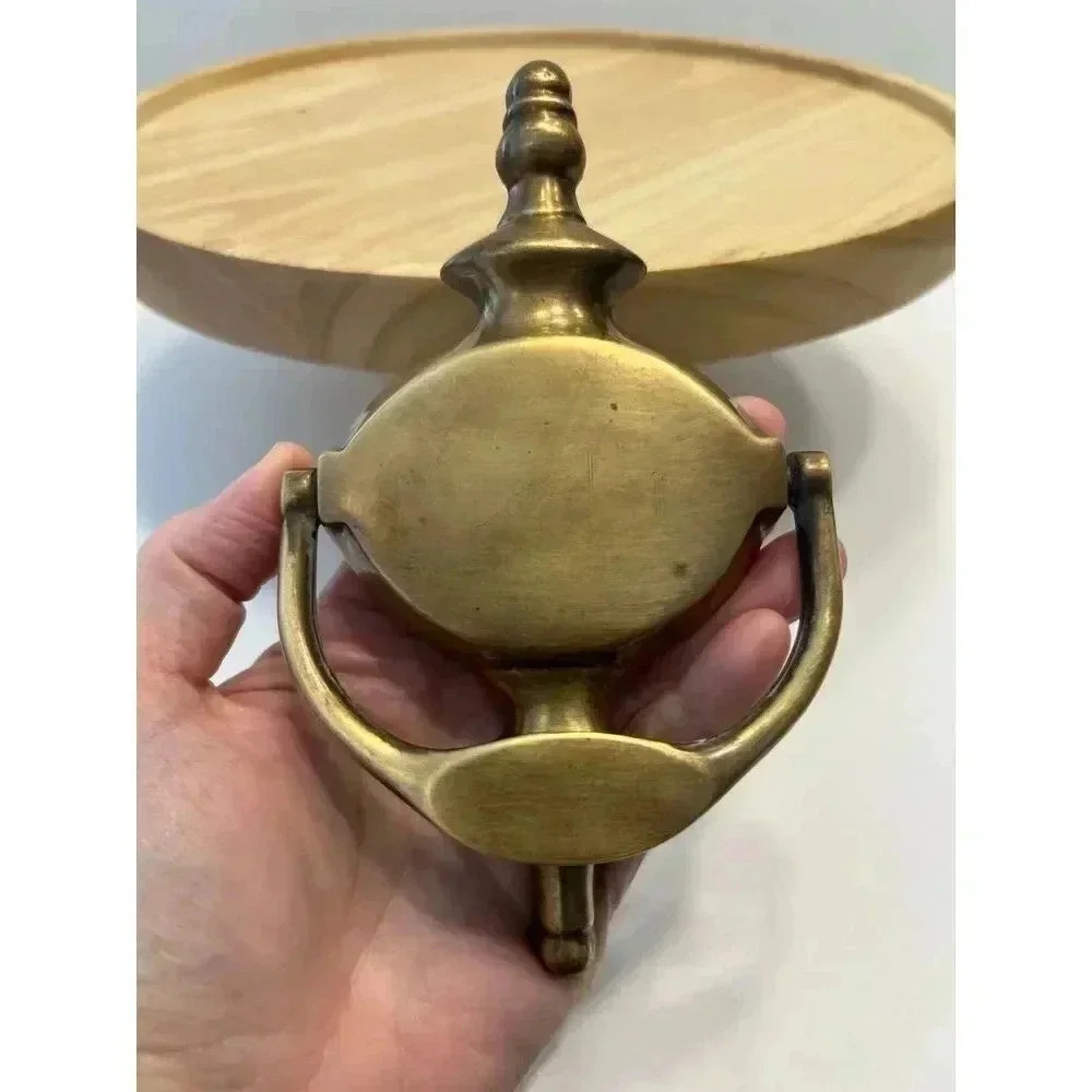 Vintage Brass door knocker engraved "Taylor" 7" tall 4" wide
